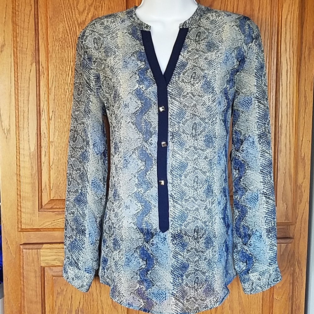 Alya snake skin print blouse small